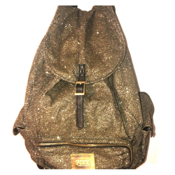 gold glitter backpack